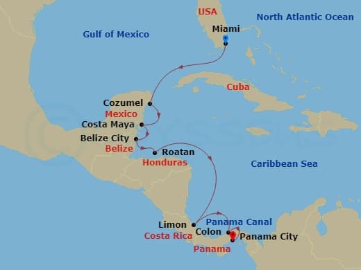 Cruise Itinerary Map