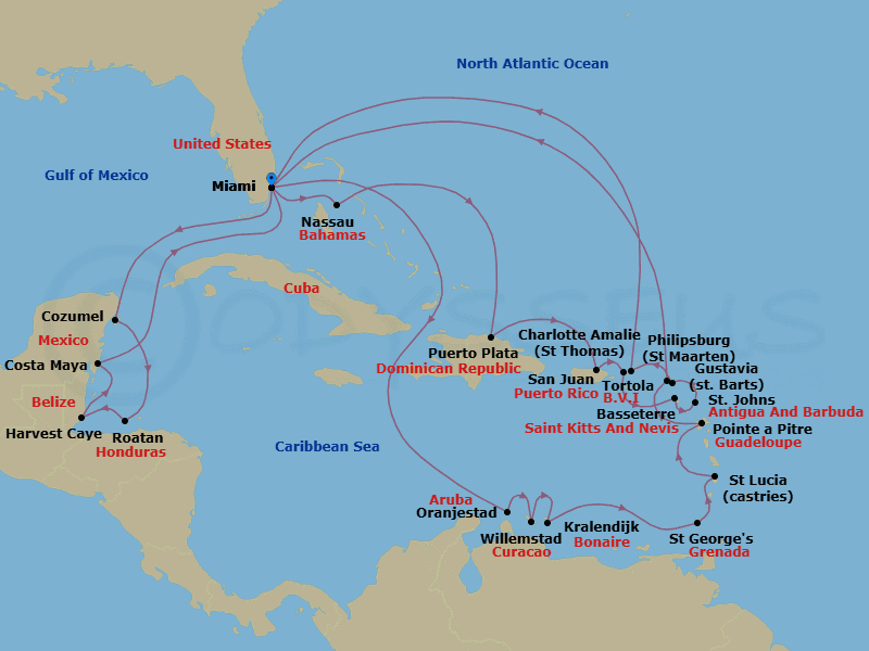 Cruise Itinerary Map