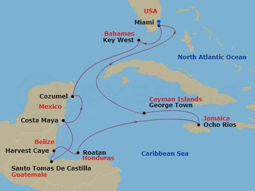Cruise Itinerary Map