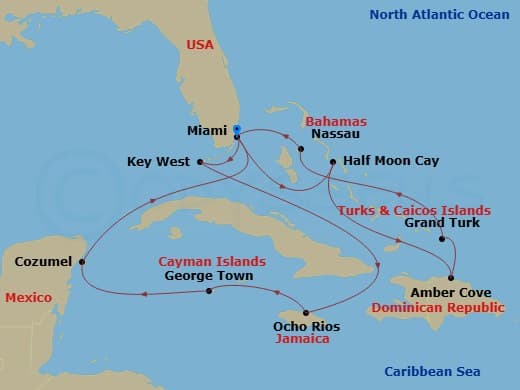 Cruise Itinerary Map