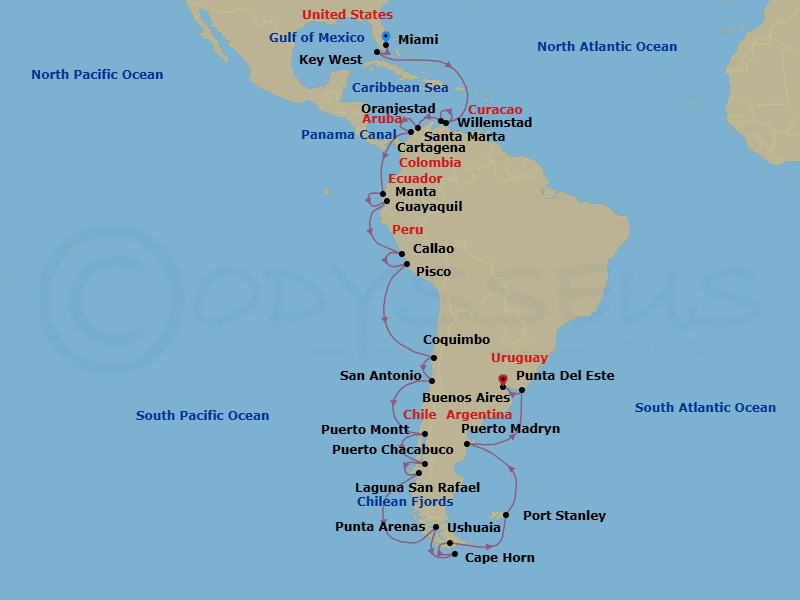 Cruise Itinerary Map