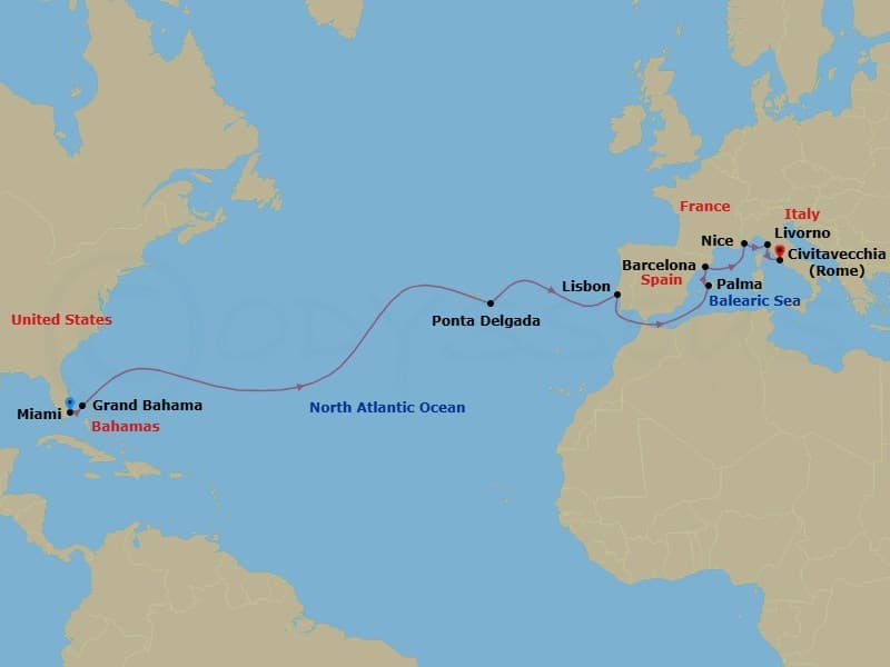 Cruise Itinerary Map