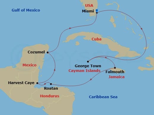 Cruise Itinerary Map