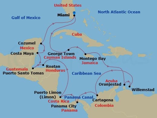 Cruise Itinerary Map