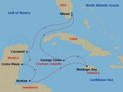 Cruise Itinerary Map
