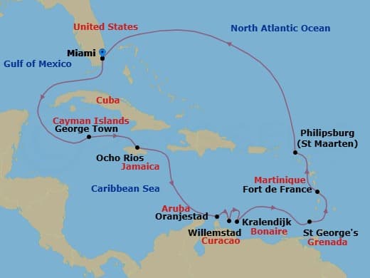 Cruise Itinerary Map