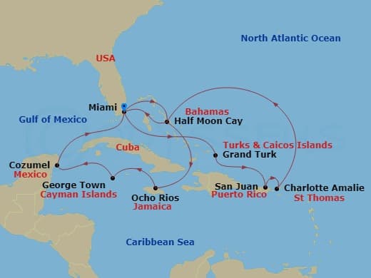 Cruise Itinerary Map