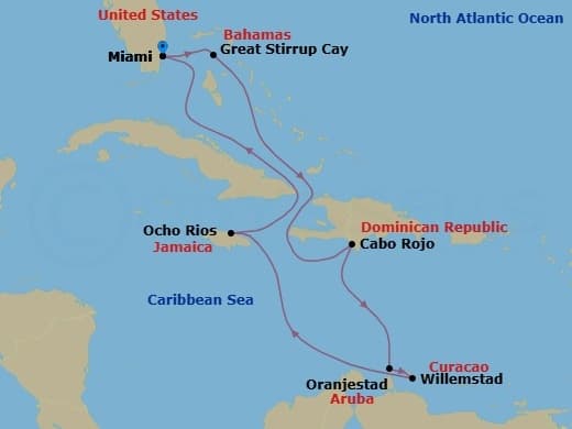 Cruise Itinerary Map
