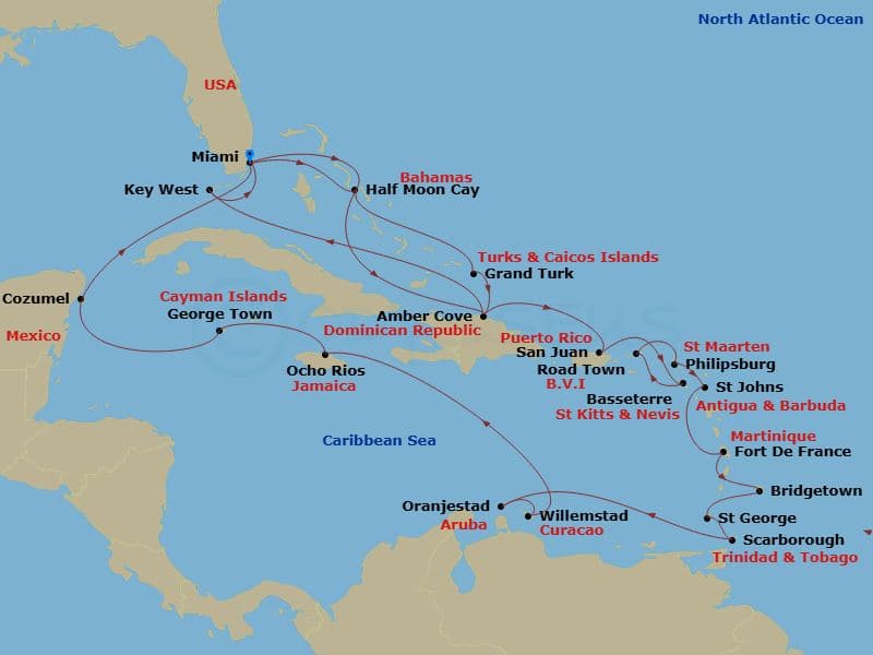 Cruise Itinerary Map