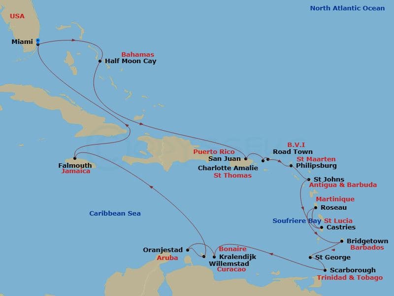 Cruise Itinerary Map
