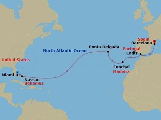 Cruise Itinerary Map