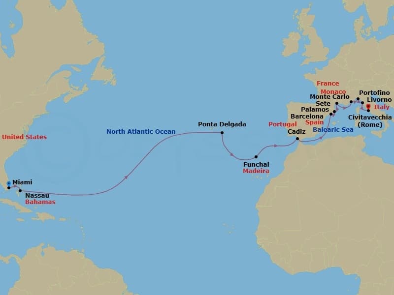 Cruise Itinerary Map
