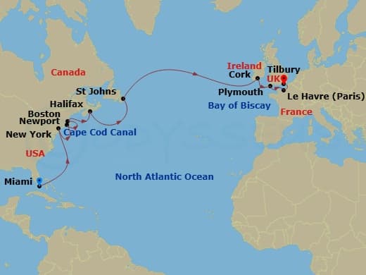 Cruise Itinerary Map