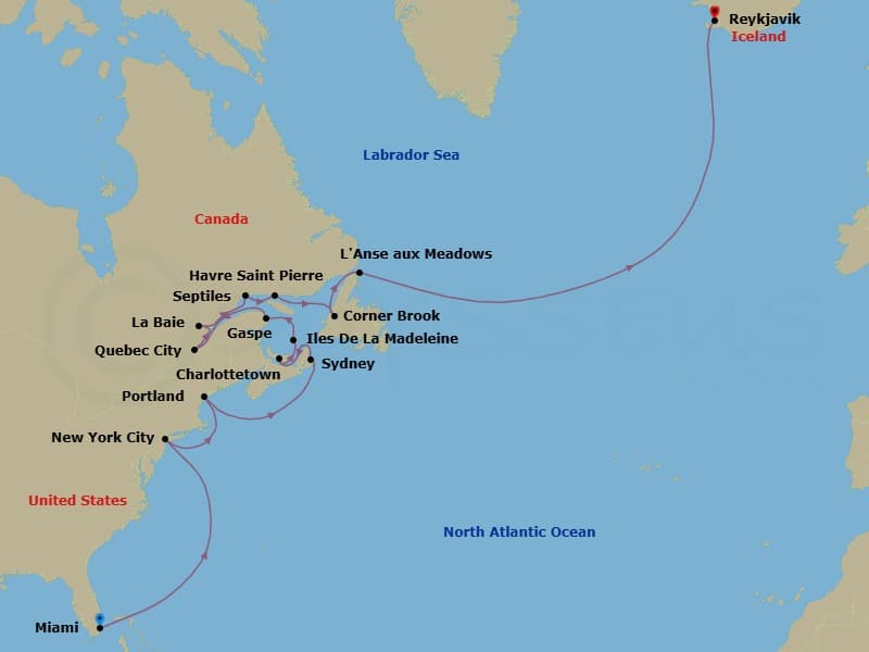Cruise Itinerary Map