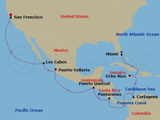 Cruise Itinerary Map