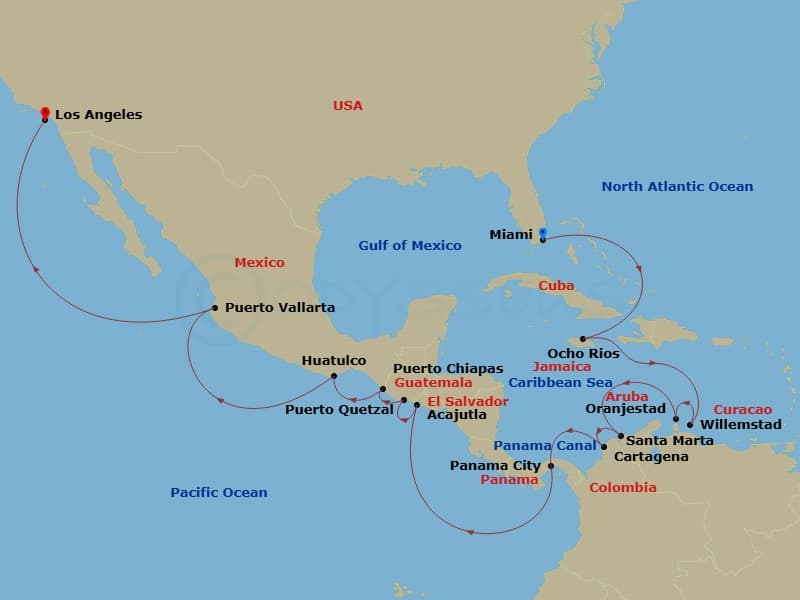 Cruise Itinerary Map