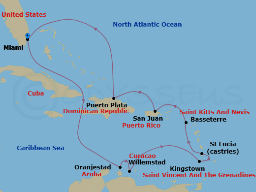 Cruise Itinerary Map