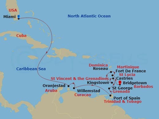 Cruise Itinerary Map