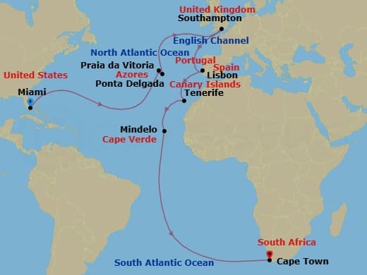 Cruise Itinerary Map