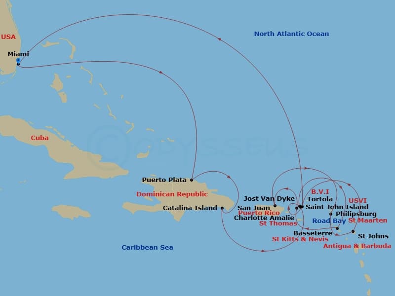 Cruise Itinerary Map