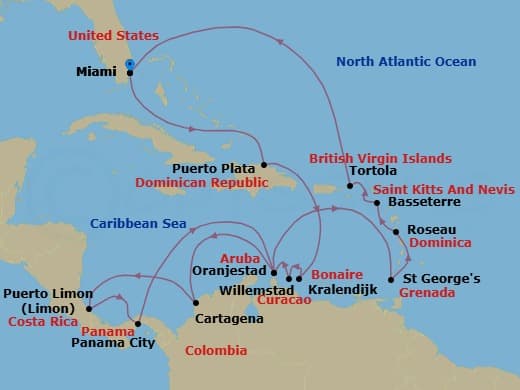 Cruise Itinerary Map