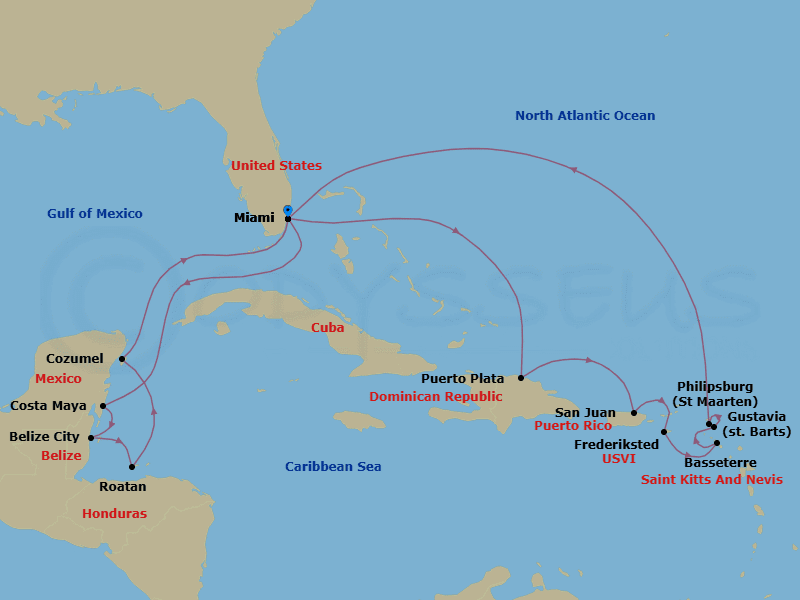 Cruise Itinerary Map