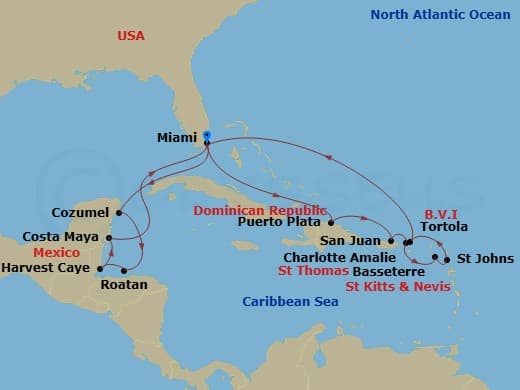 Cruise Itinerary Map