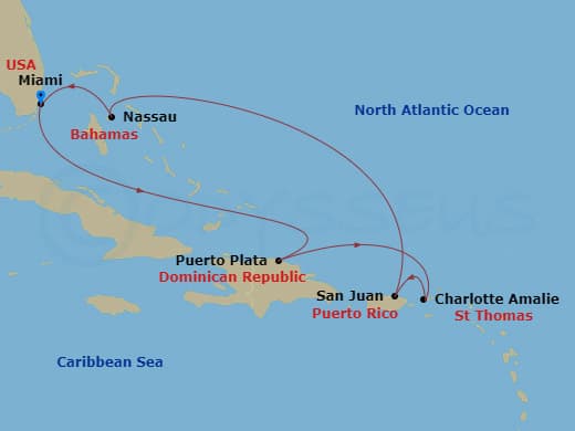 Cruise Itinerary Map