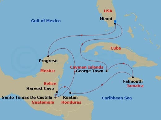 Cruise Itinerary Map