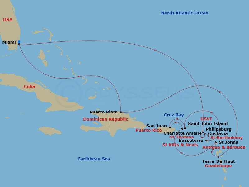 Cruise Itinerary Map