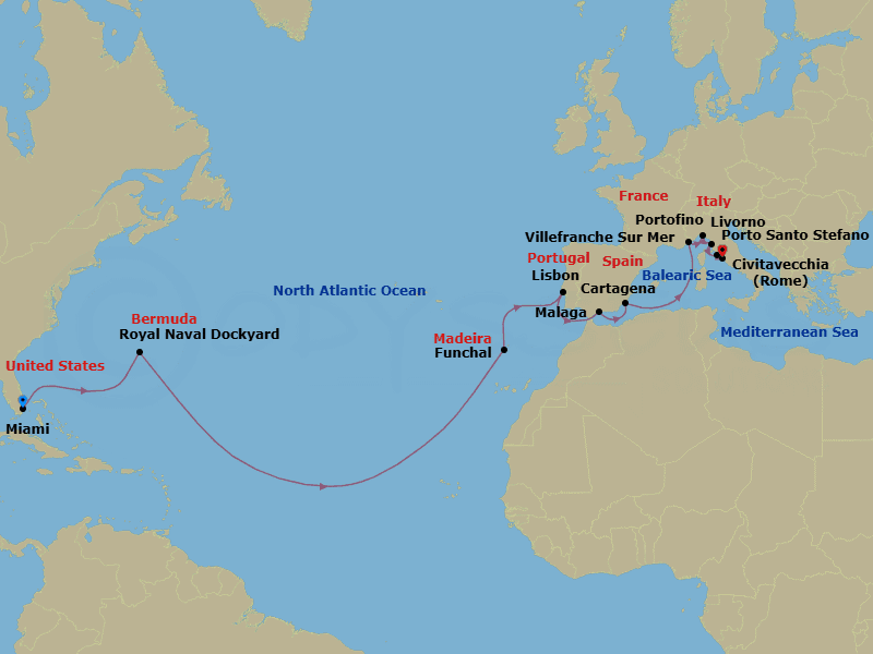 Cruise Itinerary Map