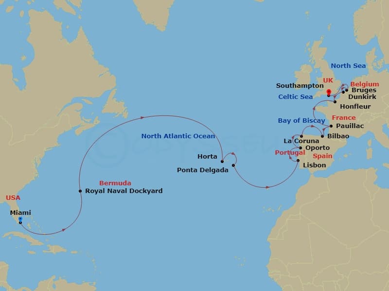 Cruise Itinerary Map