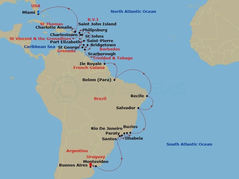 Cruise Itinerary Map