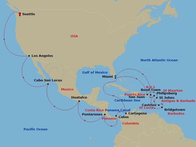 Cruise Itinerary Map