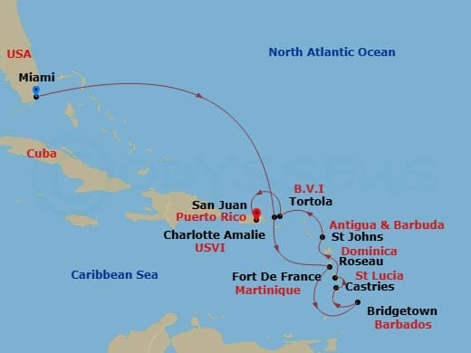 Cruise Itinerary Map