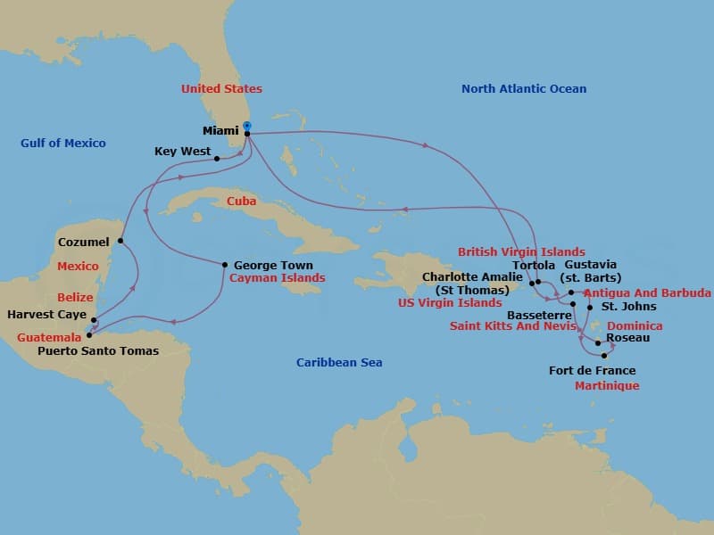 Cruise Itinerary Map