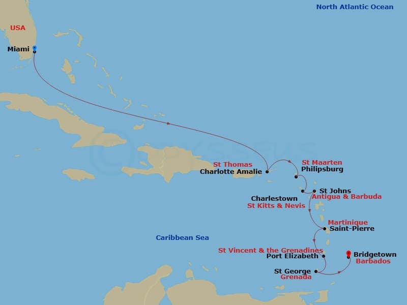 Cruise Itinerary Map