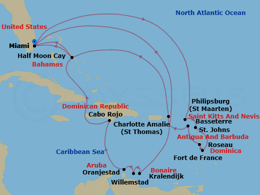 Cruise Itinerary Map