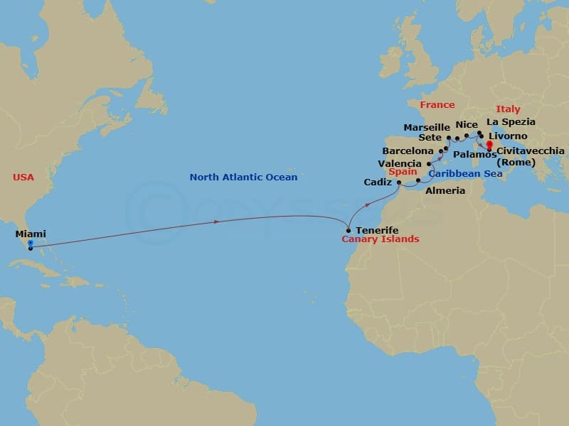 Cruise Itinerary Map