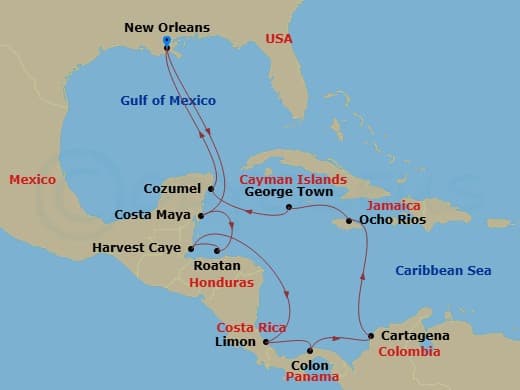 Cruise Itinerary Map