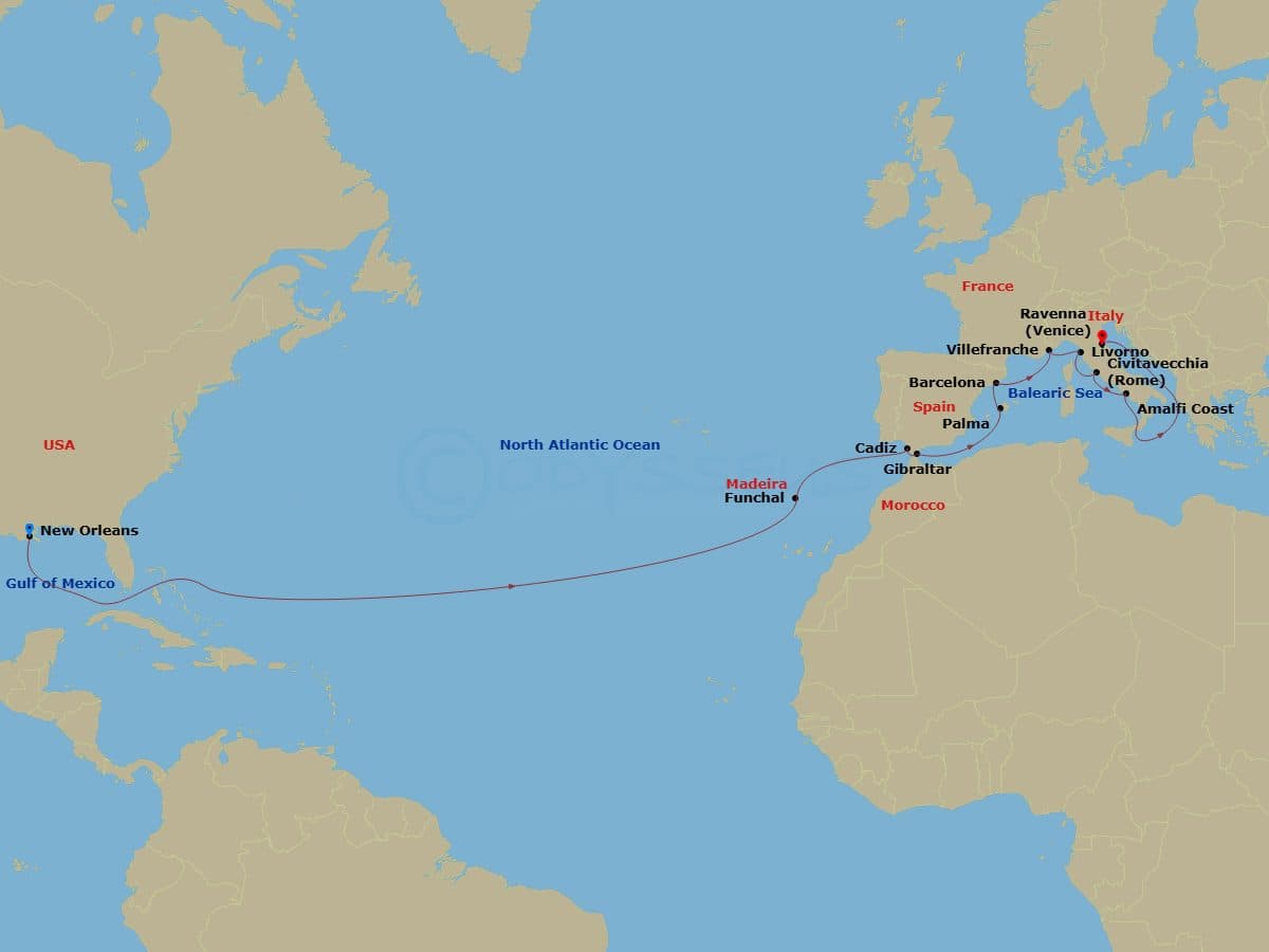 Cruise Itinerary Map