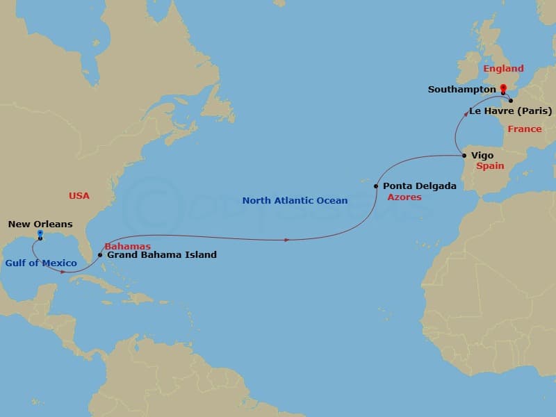 Cruise Itinerary Map