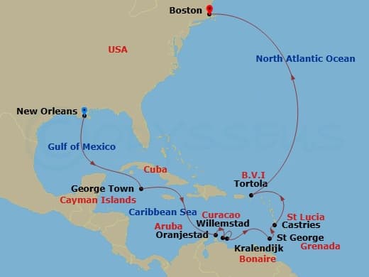 Cruise Itinerary Map