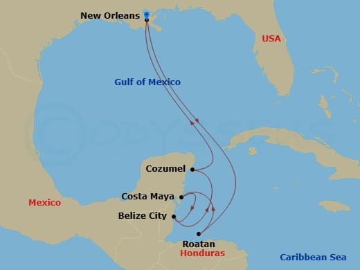 Cruise Itinerary Map