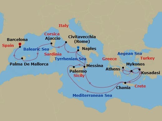 Cruise Itinerary Map