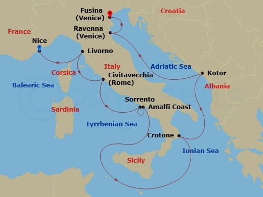 Cruise Itinerary Map