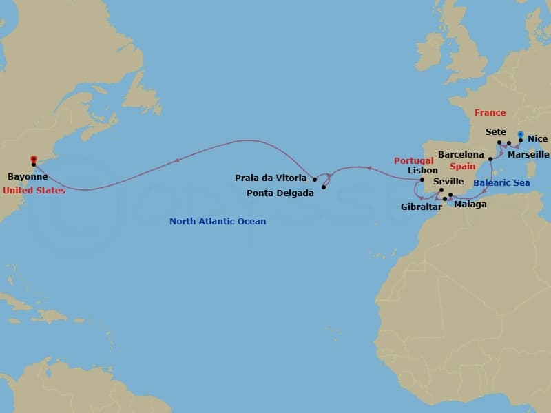 Cruise Itinerary Map