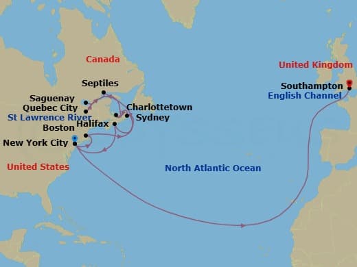 Cruise Itinerary Map