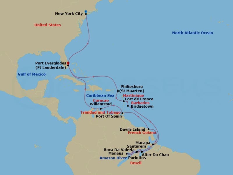 Cruise Itinerary Map