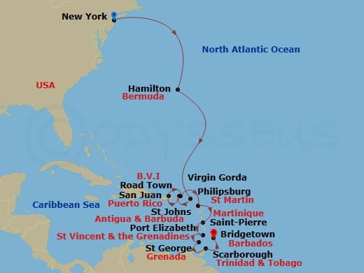 Cruise Itinerary Map